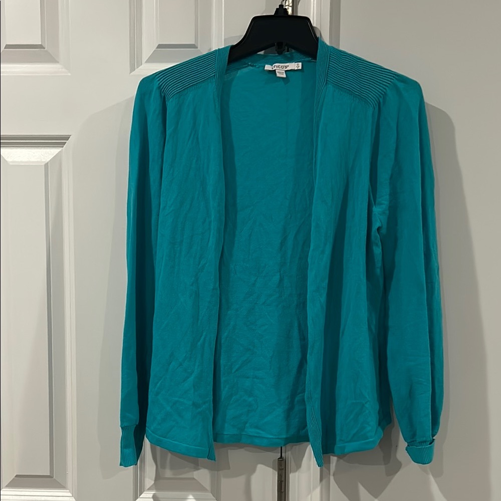 Chicos Open Front Cardigan Sweater